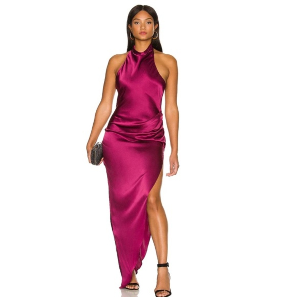 Amanda Uprichard Magenta Backless Dress